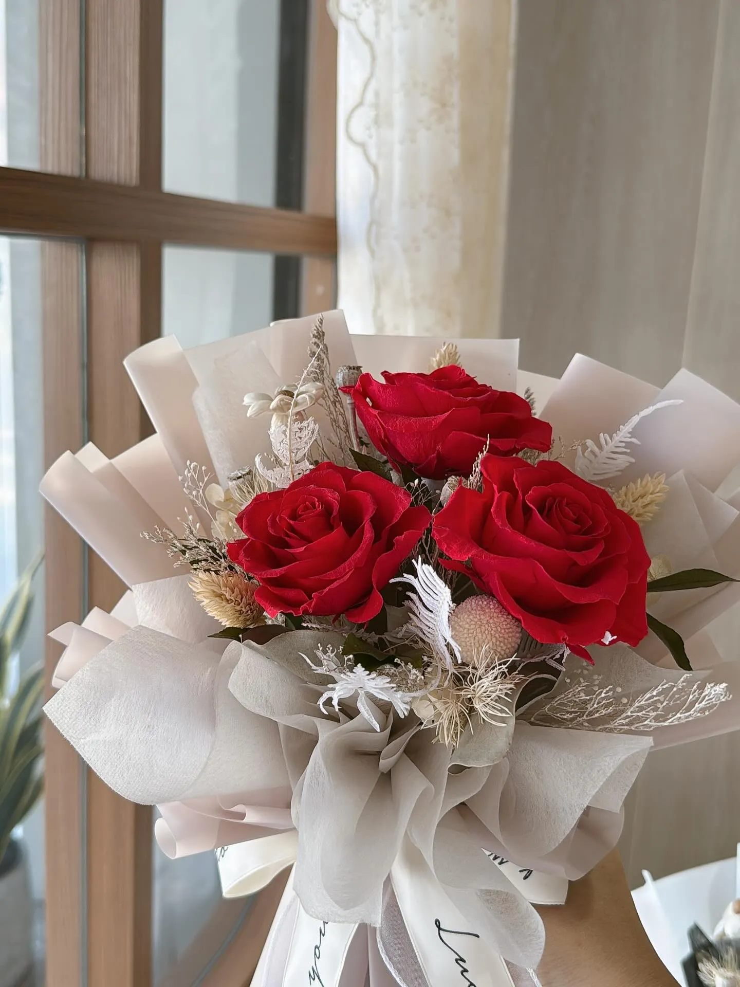 永生花情人節花束