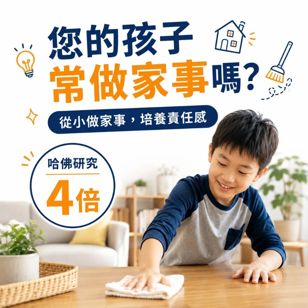 您的孩子常做家事嗎？